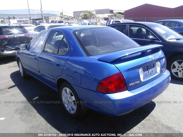 3N1CB51D66L511300 - 2006 NISSAN SENTRA 1.8/1.8S BLUE photo 3