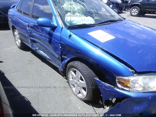 3N1CB51D66L511300 - 2006 NISSAN SENTRA 1.8/1.8S BLUE photo 6