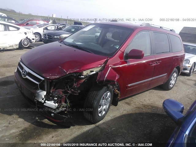 KNDMC233376042048 - 2007 HYUNDAI ENTOURAGE GLS/SE/LIMITED MAROON photo 2