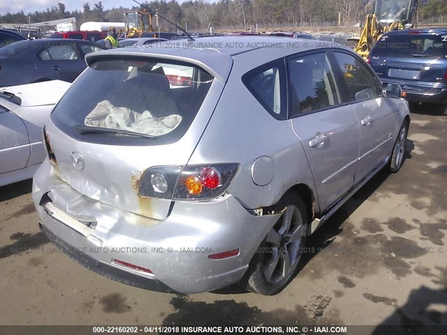 JM1BK143851235132 - 2005 MAZDA 3 HATCHBACK SILVER photo 4