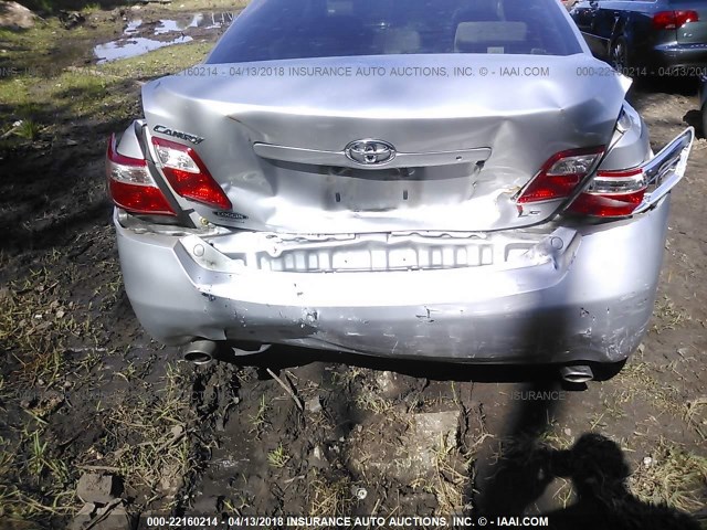 4T1BK46K39U084934 - 2009 TOYOTA CAMRY SE/LE/XLE SILVER photo 6
