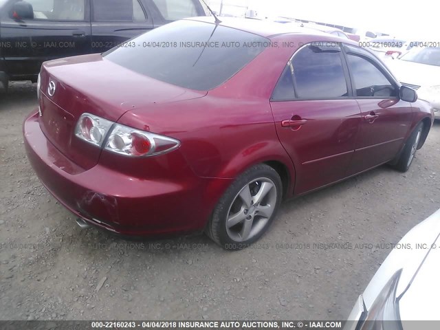 1YVHP80C365M58936 - 2006 MAZDA 6 I MAROON photo 4