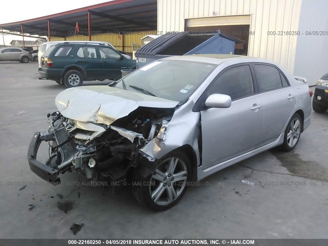 5YFBU4EE7DP098206 - 2013 TOYOTA COROLLA S/LE SILVER photo 2