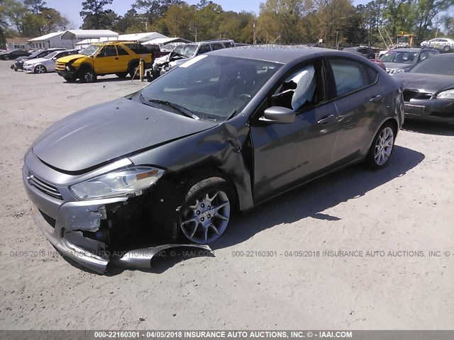 1C3CDFBAXDD150579 - 2013 DODGE DART SXT GRAY photo 2
