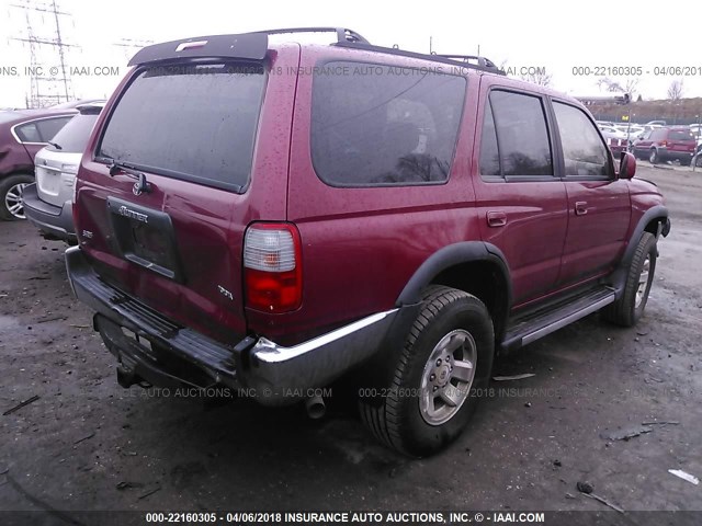 JT3HN86R7W0192944 - 1998 TOYOTA 4RUNNER SR5 RED photo 4