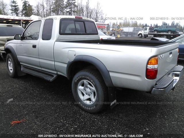 5TEWM72N54Z356319 - 2004 TOYOTA TACOMA XTRACAB SILVER photo 3