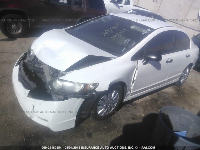 19XFA1F33AE057753 - 2010 HONDA CIVIC VP WHITE photo 2