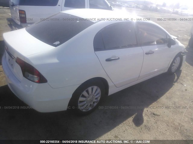 19XFA1F33AE057753 - 2010 HONDA CIVIC VP WHITE photo 4