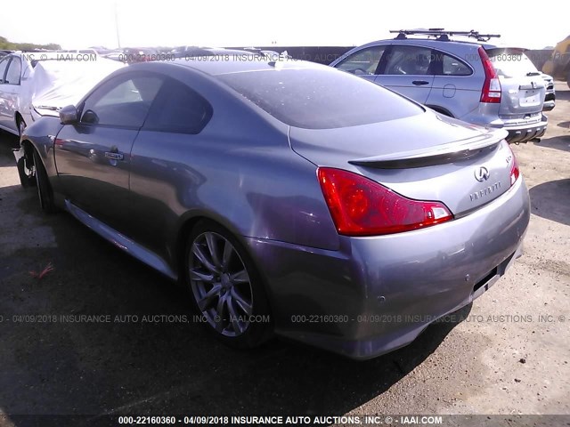 JN1CV6EK7AM101500 - 2010 INFINITI G37 SPORT GRAY photo 3