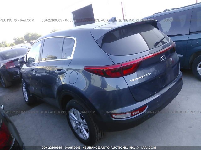 KNDPM3AC7J7317277 - 2018 KIA SPORTAGE LX GRAY photo 3