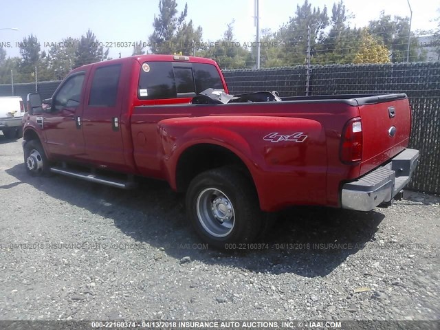 1FTWW33R69EA79176 - 2009 FORD F350 SUPER DUTY RED photo 3