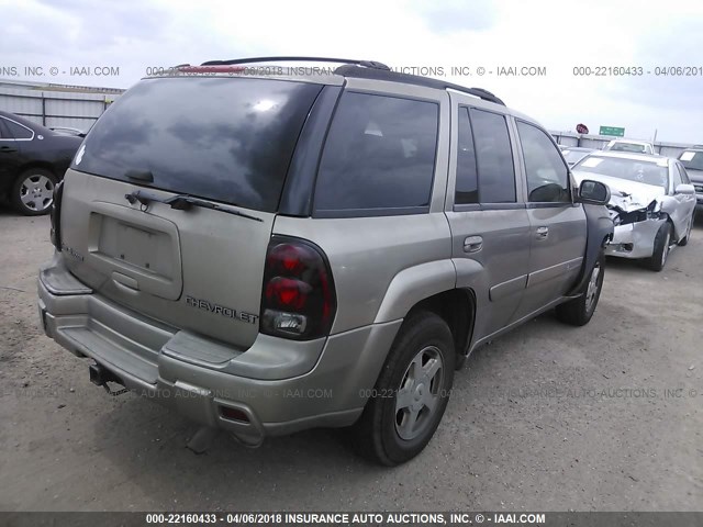 1GNDS13S232281359 - 2003 CHEVROLET TRAILBLAZER  BROWN photo 4