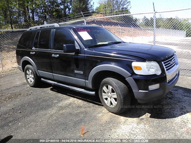 1FMEU63E86ZA09985 - 2006 FORD EXPLORER XLT BLACK photo 1