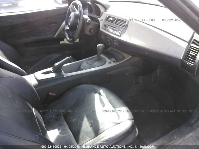 4USBT33423LS48005 - 2003 BMW Z4 2.5 GRAY photo 5