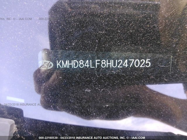 KMHD84LF8HU247025 - 2017 HYUNDAI ELANTRA SE/VALUE/LIMITED BLACK photo 9