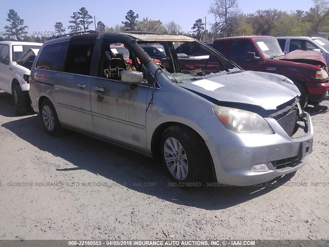 5FNRL38876B009010 - 2006 HONDA ODYSSEY TOURING BLUE photo 1