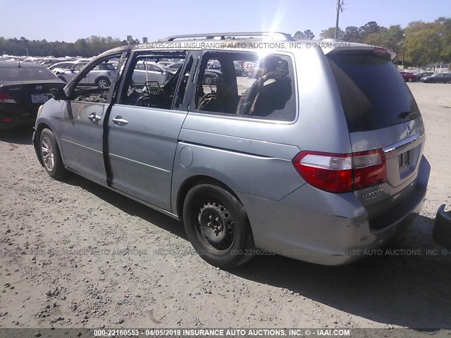 5FNRL38876B009010 - 2006 HONDA ODYSSEY TOURING BLUE photo 3