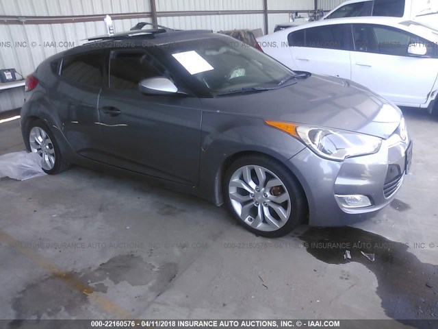 KMHTC6AD3DU135363 - 2013 HYUNDAI VELOSTER GRAY photo 1