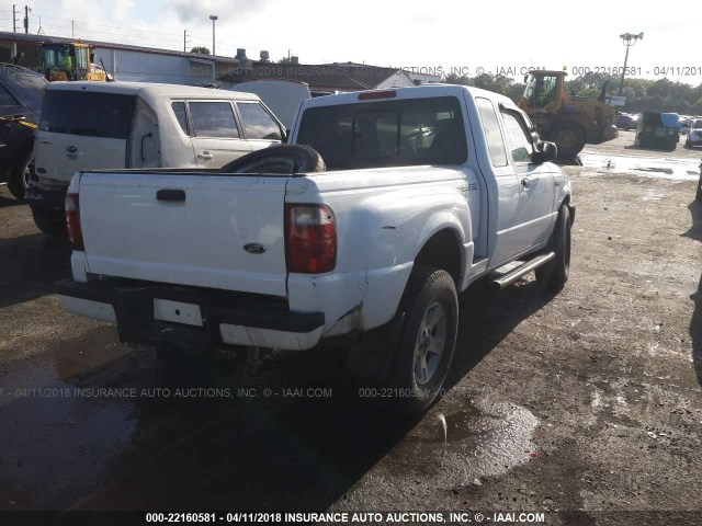 1FTZR45E12PB12521 - 2002 FORD RANGER SUPER CAB WHITE photo 4