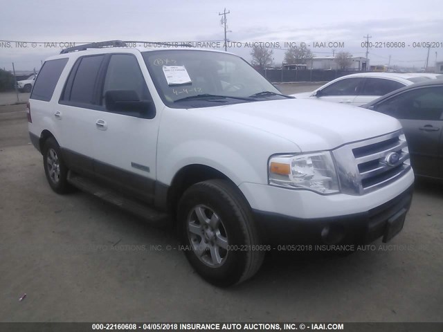 1FMFU15537LA82707 - 2007 FORD EXPEDITION XLT თეთრი ფოტო 1