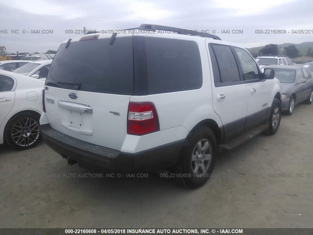 1FMFU15537LA82707 - 2007 FORD EXPEDITION XLT თეთრი ფოტო 4