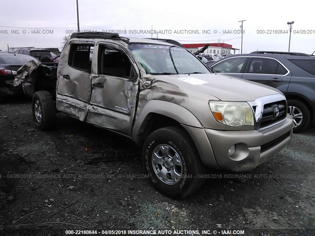 5TEJU62N45Z091009 - 2005 TOYOTA TACOMA DOUBLE CAB PRERUNNER TAN photo 1