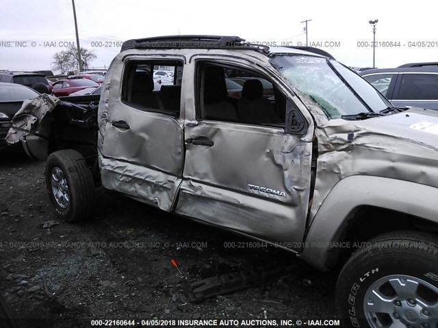 5TEJU62N45Z091009 - 2005 TOYOTA TACOMA DOUBLE CAB PRERUNNER TAN photo 6