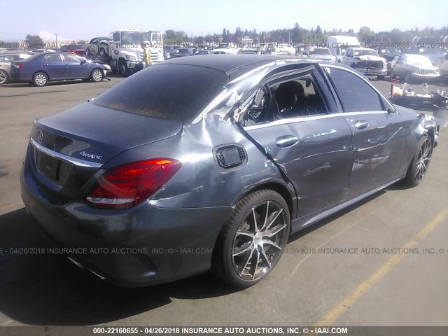 55SWF4KB7FU015490 - 2015 MERCEDES-BENZ C 300 4MATIC Dark Blue photo 4