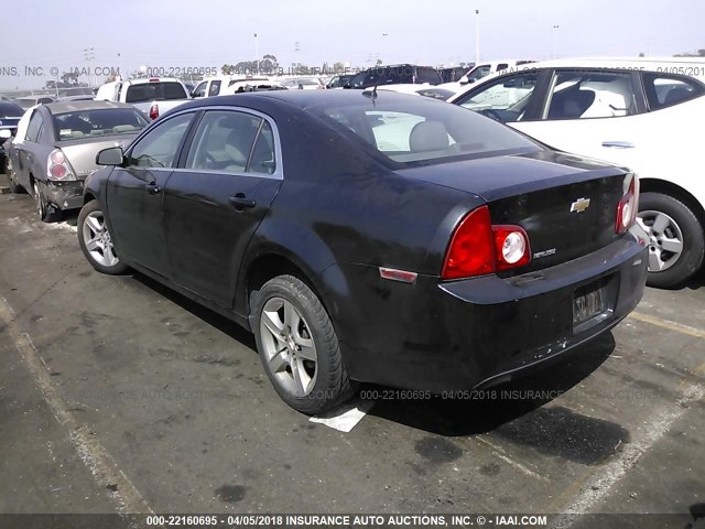 1G1ZB5E1XBF318569 - 2011 CHEVROLET MALIBU LS BLACK photo 3