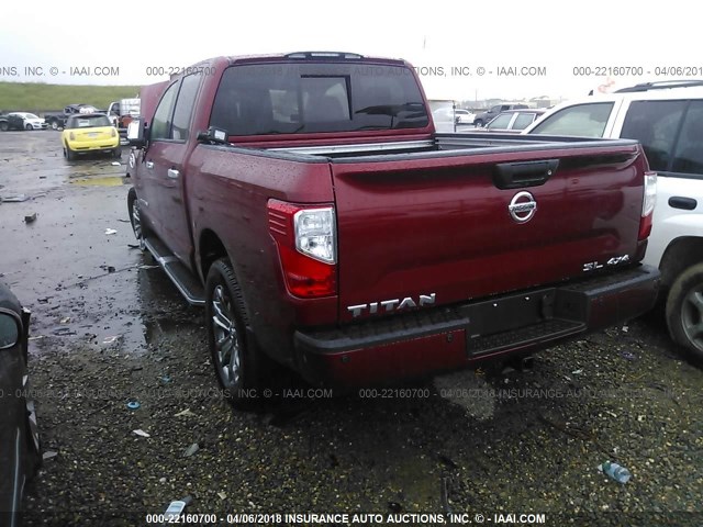 1N6AA1E53HN570713 - 2017 NISSAN TITAN SV/SL/PRO-4X/PLAT RES MAROON photo 3