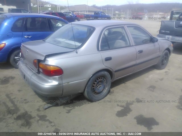 1Y1SK5287WZ438016 - 1998 CHEVROLET GEO PRIZM LSI TAN photo 4