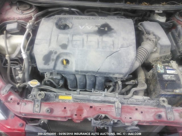 2T1KU40E19C043247 - 2009 TOYOTA COROLLA MATRIX  RED photo 10