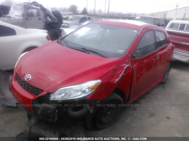 2T1KU40E19C043247 - 2009 TOYOTA COROLLA MATRIX  RED photo 2