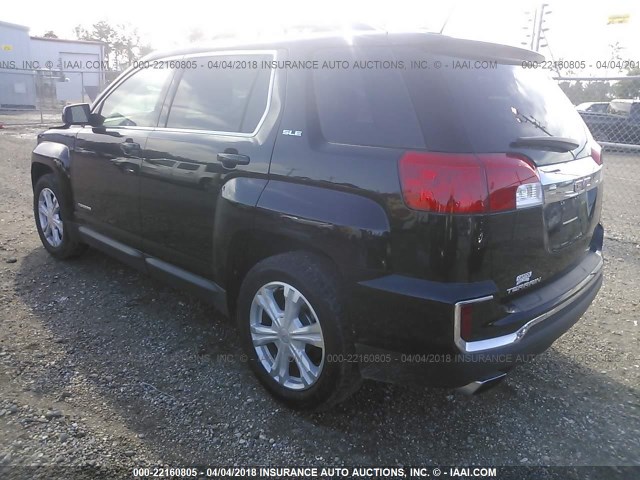 2GKALNEK2H6209122 - 2017 GMC TERRAIN SLE BLACK photo 3