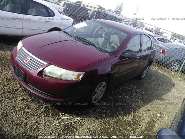 1G8AJ52F95Z127360 - 2005 SATURN ION LEVEL 2 BURGUNDY photo 2