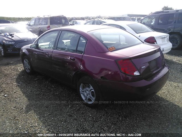 1G8AJ52F95Z127360 - 2005 SATURN ION LEVEL 2 BURGUNDY photo 3