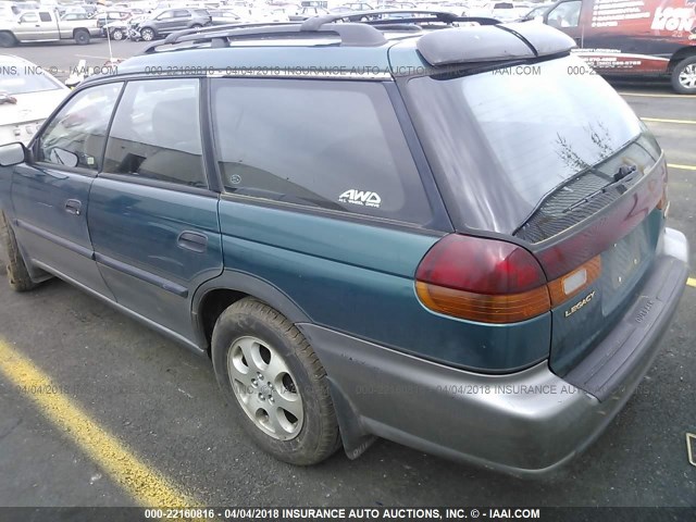 4S3BG6853X7605896 - 1999 SUBARU LEGACY OUTBACK/SSV/LIMITED/30TH GREEN photo 3