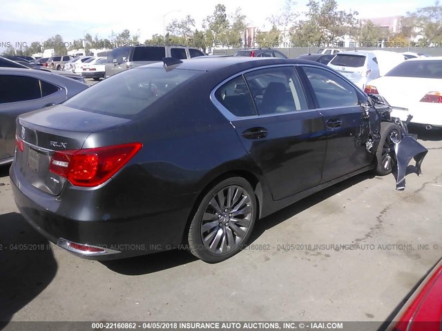 JH4KC1F51HC000414 - 2017 ACURA RLX TECH GRAY photo 4