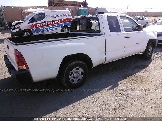 5TETX22N57Z367984 - 2007 TOYOTA TACOMA ACCESS CAB Weiß Foto 4