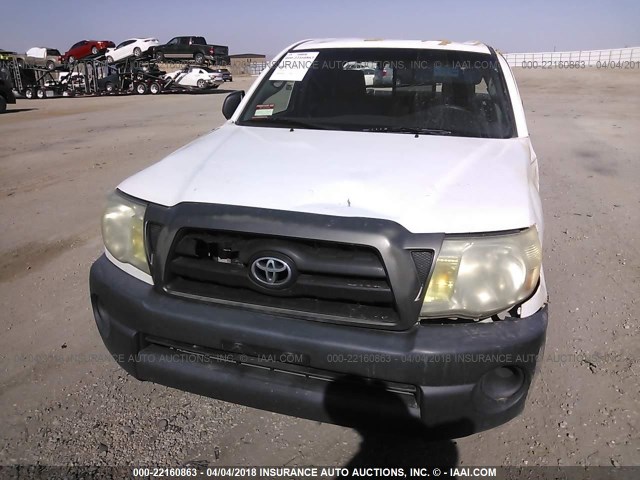 5TETX22N57Z367984 - 2007 TOYOTA TACOMA ACCESS CAB WHITE photo 6