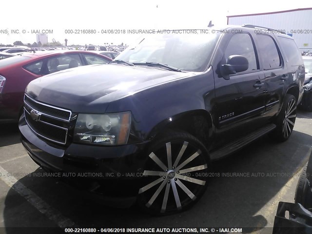 1GNFC13C27J372528 - 2007 CHEVROLET TAHOE C1500 BLACK photo 2