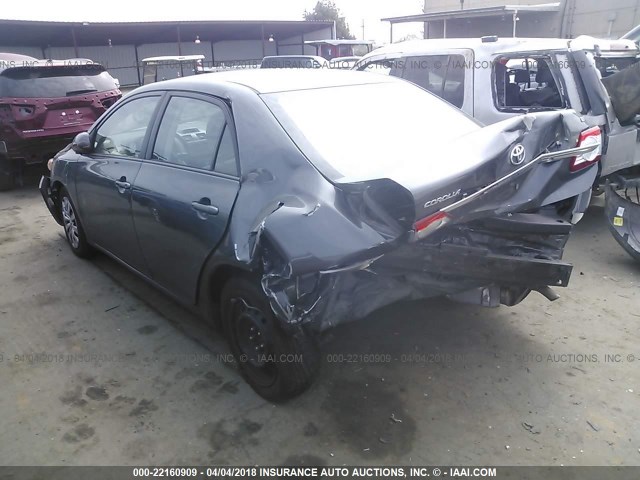 2T1BU4EEXCC816748 - 2012 TOYOTA COROLLA S/LE GRAY photo 3