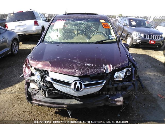 2HNYD28368H537393 - 2008 ACURA MDX TECHNOLOGY MAROON photo 6