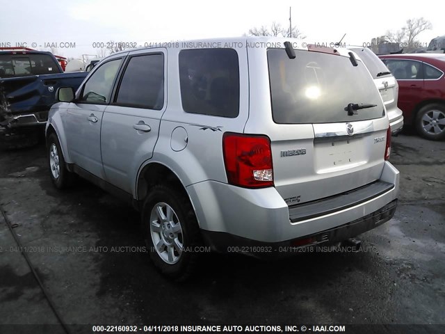 4F2CZ06G89KM02311 - 2009 MAZDA TRIBUTE S SILVER photo 3