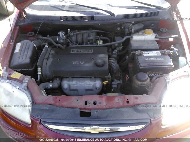 KL1TD52635B437428 - 2005 CHEVROLET AVEO LS 红色 照片 10