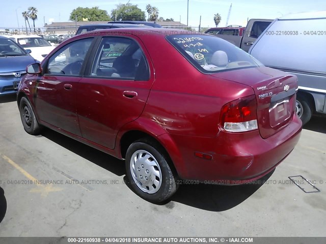 KL1TD52635B437428 - 2005 CHEVROLET AVEO LS 红色 照片 3