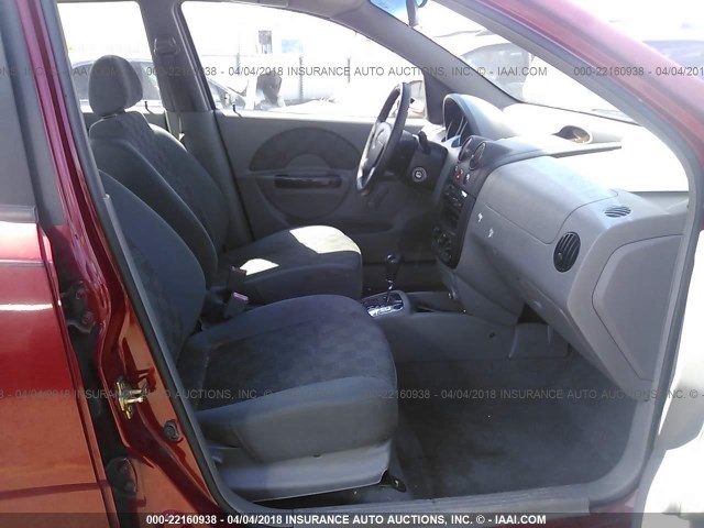 KL1TD52635B437428 - 2005 CHEVROLET AVEO LS 红色 照片 5