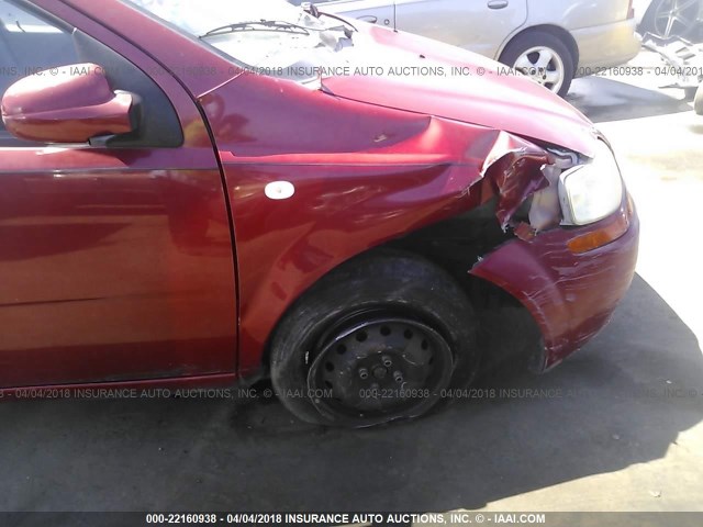 KL1TD52635B437428 - 2005 CHEVROLET AVEO LS 红色 照片 6