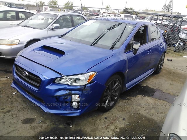 JF1VA1E6XH8835449 - 2017 SUBARU WRX PREMIUM BLUE photo 2