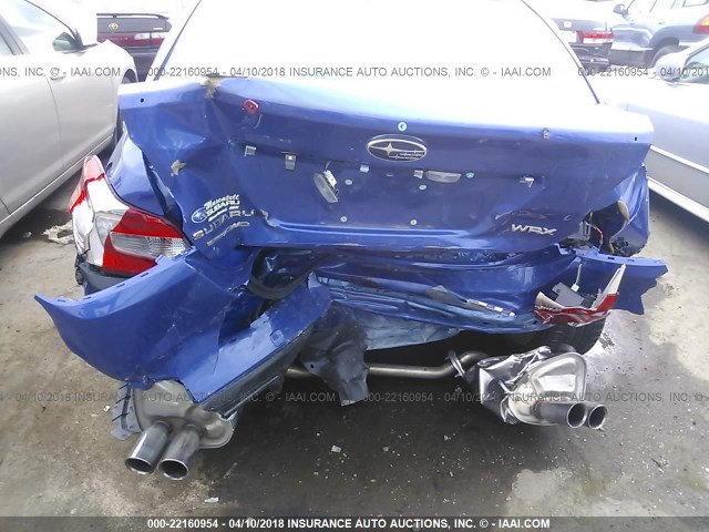 JF1VA1E6XH8835449 - 2017 SUBARU WRX PREMIUM BLUE photo 6